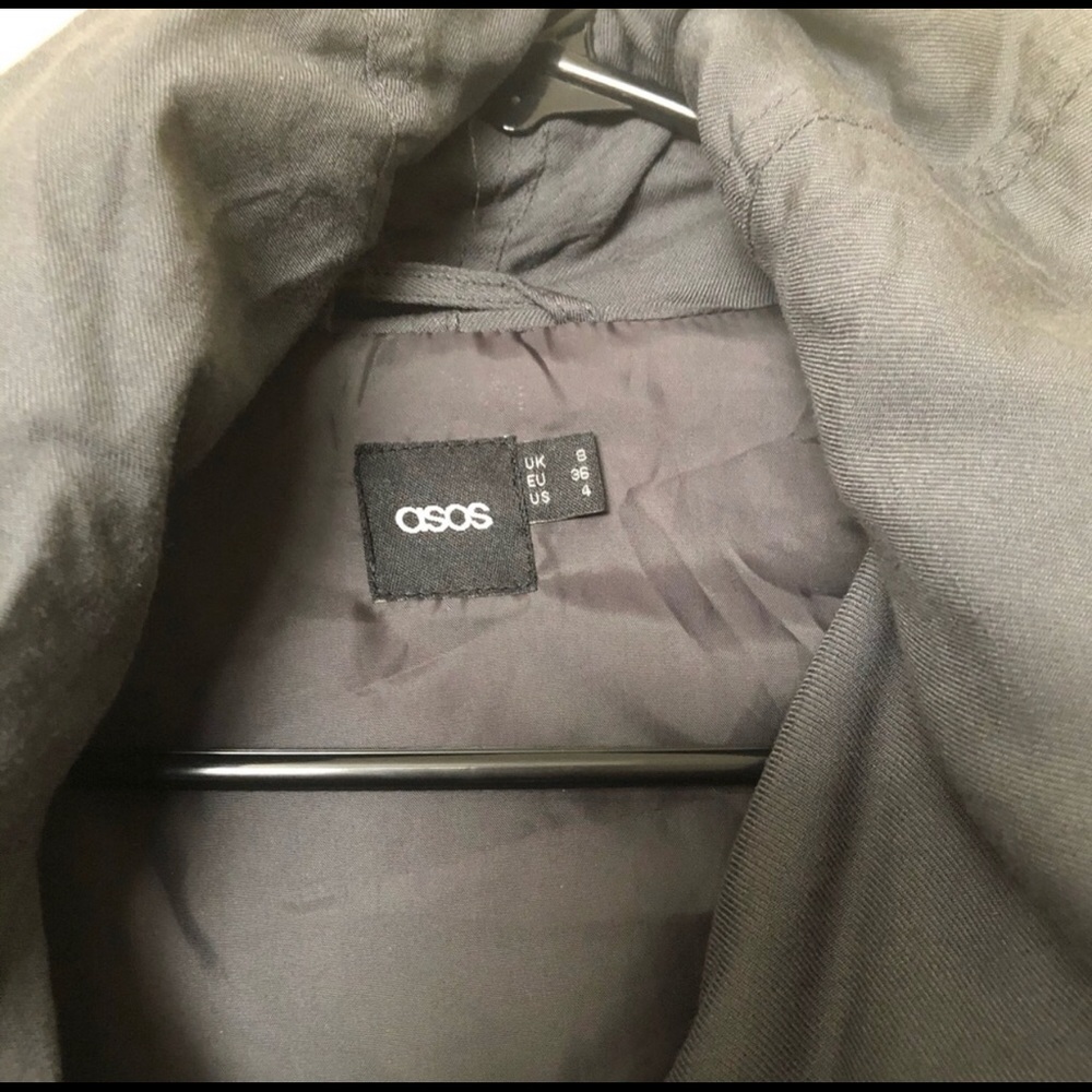 ASOS Grey Shell Jacket Size 4 - Picture 2 of 5